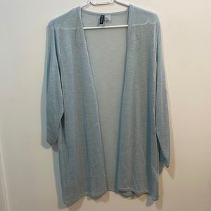 H&M sheer light blue cardigan